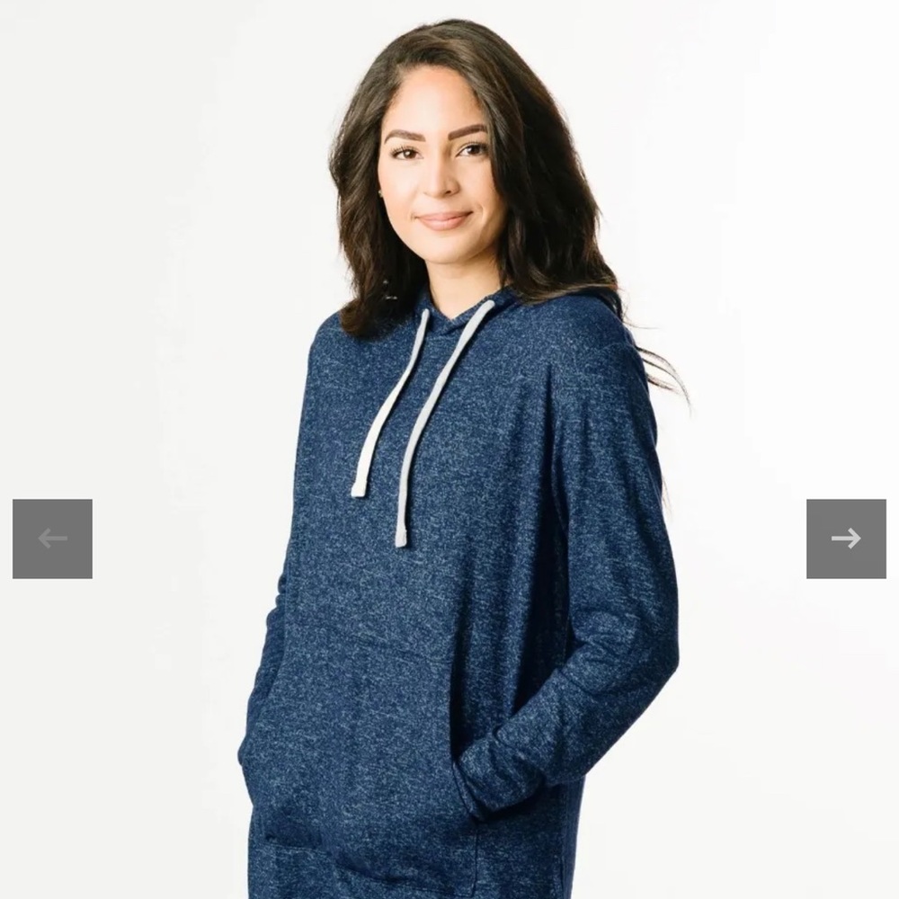 Zyia Navy Pocket Boyfriend Hoodie